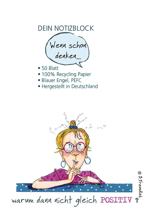 Notizblock "Wenn schon denken..."