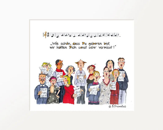 Passepartout-Bild "Wie schön, dass du geboren bist,..."