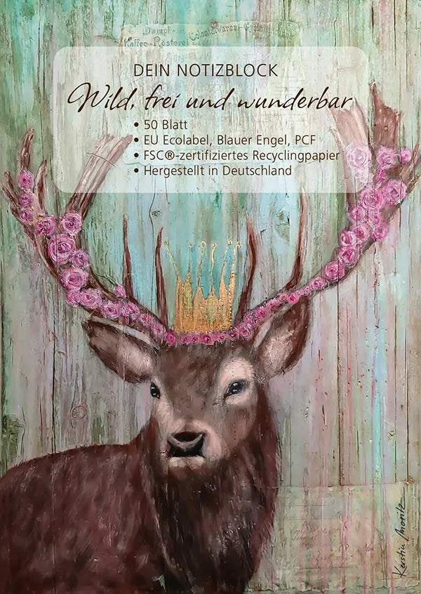 Notizblock "Wild, frei und wunderbar"