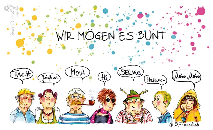 Frühstücksbrettchen "Wir mögen es bunt"