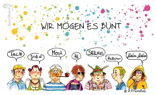Frühstücksbrettchen "Wir mögen es bunt"