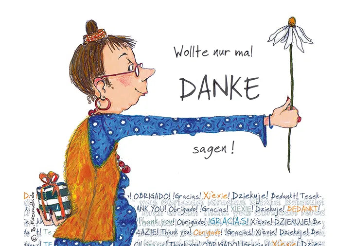 Künstlerkarte "Wollte nur mal DANKE sagen"