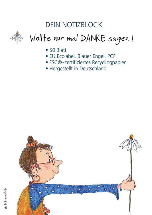 Notizblock "Wollte nur mal Danke sagen!"