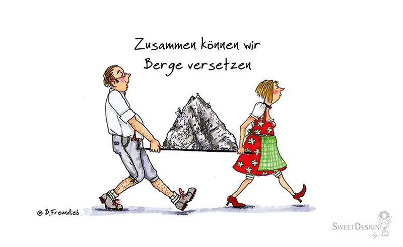 Frühstücksbrettchen "Zusammen können wir Berge versetzen"