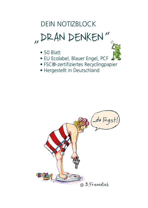 Notizblock "Dran denken"