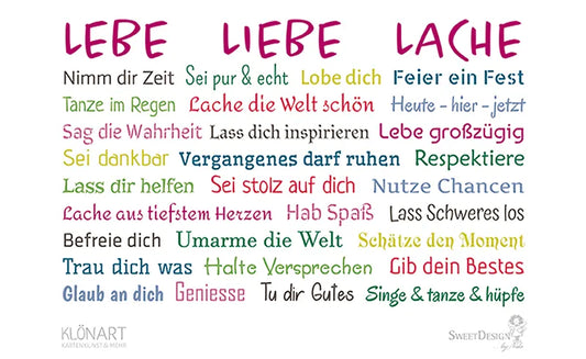 Frühstücksbrettchen "Lebe, Liebe, Lache"