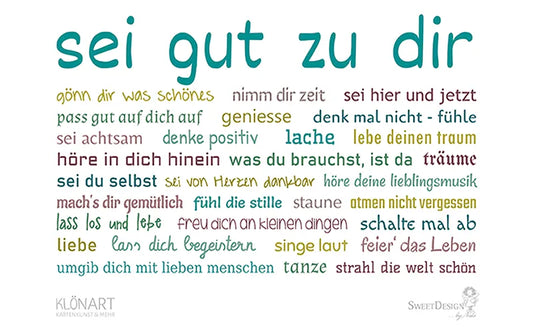 Frühstücksbrettchen "sei gut zu dir"